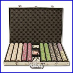 New 1000 Milano 10g Clay Poker Chips Set with Aluminum Case Pick Chips