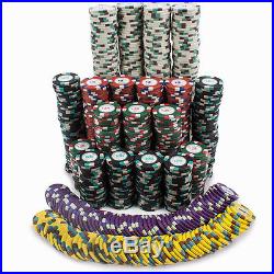 New 1000 Poker Knights 13.5g Clay Poker Chips Set with Aluminum Case Pick Chips