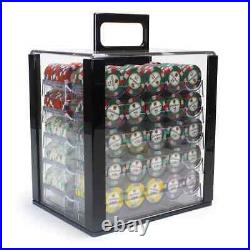 New 1000 Showdown Poker Chips Set with Acrylic Case Pick Denominations