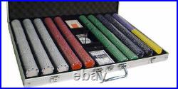 New 1000 Suited 11.5g Clay Poker Chips Set with Aluminum Case Pick Chips