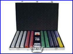 New 1000 Suited 11.5g Clay Poker Chips Set with Aluminum Case Pick Chips