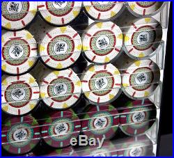 New 1000 The Mint 13.5g Clay Poker Chips Set with Acrylic Case Pick Chips