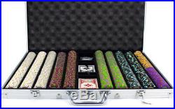 New 1000 The Mint 13.5g Clay Poker Chips Set with Aluminum Case Pick Chips