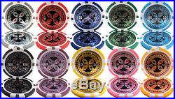 New 1000 Ultimate 14g Clay Poker Chips Set with Acrylic Case Pick Chips