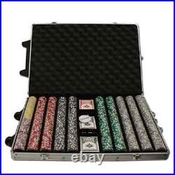 New 1000 Ultimate Poker Chips Set with Rolling Case Pick Denominations