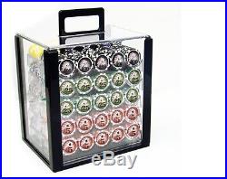 New 1000 Yin Yang 13.5g Clay Poker Chips Set with Acrylic Case Pick Chips