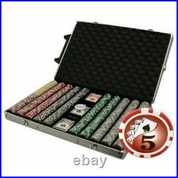New 1000 Yin Yang 13.5g Clay Poker Chips Set with Rolling Case Pick Chips