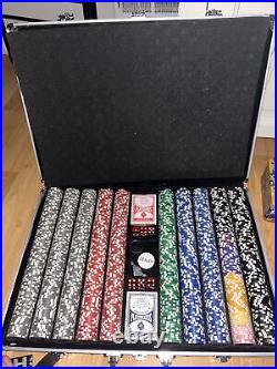 New 1000 Yin Yang Poker Chips/Dice Set with Lockable Aluminum Case