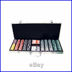New 500 Ace Casino 14g Clay Poker Chips Set with Aluminum Case Pick Chips