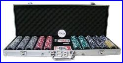 New 500 Eclipse 14g Clay Poker Chips Set with Aluminum Case Pick Chips