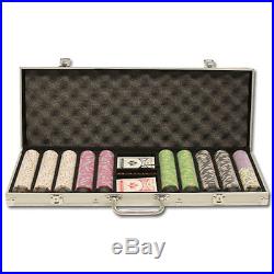 New 500 Milano 10g Clay Poker Chips Set with Aluminum Case Pick Chips