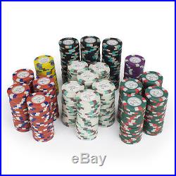 New 500 Monaco Club 13.5g Clay Poker Chips Set with Aluminum Case Pick Chips