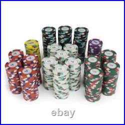 New 500 Poker Knights 13.5g Clay Poker Chips Set Black Aluminum Case- Pick Chips