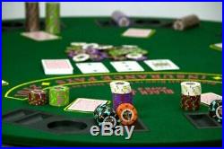 New 500 Rock & Roll 13.5g Clay Poker Chips Set Black Aluminum Case Pick Chips