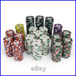 New 500 Showdown 13.5g Clay Poker Chips Set with Aluminum Case Pick Chips