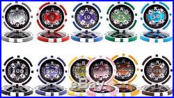 New 600 Ace Casino 14g Clay Poker Chips Set with Acrylic Case Pick Chips