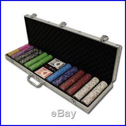 New 600 Desert Heat 13.5g Clay Poker Chips Set with Aluminum Case Pick Chips