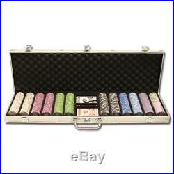 New 600 Milano 10g Clay Poker Chips Set with Aluminum Case Pick Chips