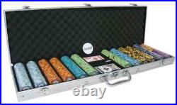 New 600 Monte Carlo Poker Chips Set with Aluminum Case Pick Denominations