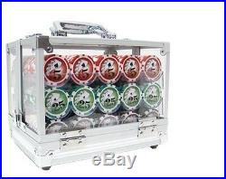 New 600 Yin Yang 13.5g Clay Poker Chips Set with Acrylic Case Pick Chips