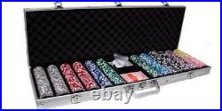 New 600 Yin Yang 13.5g Clay Poker Chips Set with Aluminum Case Pick Chips