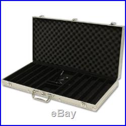 New 750 Black Diamond 14g Clay Poker Chips Set with Aluminum Case Pick Chips