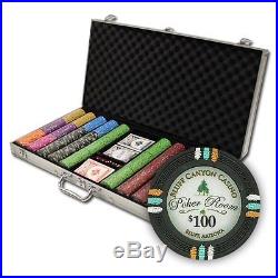 New 750 Bluff Canyon 13.5g Clay Poker Chips Set with Aluminum Case Pick Chips