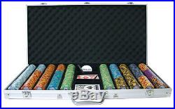 New 750 Monte Carlo 14g Clay Poker Chips Set with Aluminum Case Pick Chips