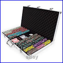 New 750 Showdown 13.5g Clay Poker Chips Set with Aluminum Case Pick Chips