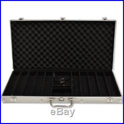 New 750 Tournament Pro 11.5g Clay Poker Chips Set with Aluminum Case Pick Chips