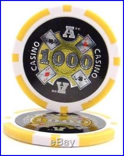New Bulk Lot of 1000 Ace Casino 14g Clay Poker Chips Pick Denominations