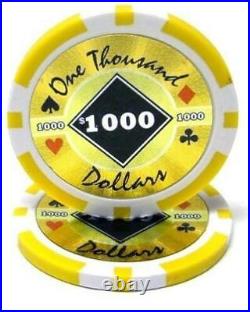 New Bulk Lot of 1000 Black Diamond Poker Chips Pick Denominations