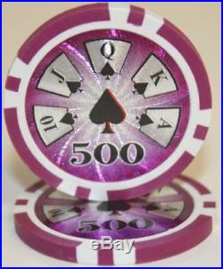 New Bulk Lot of 1000 High Roller 14g Clay Poker Chips Pick Denominations