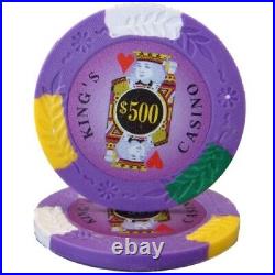 New Bulk Lot of 1000 Kings Casino 14g Clay Poker Chips Pick Denominations