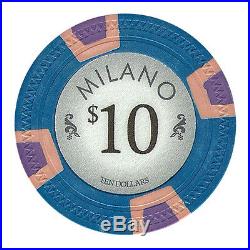 New Bulk Lot of 1000 Milano 10g Clay Poker Chips Pick Denominations