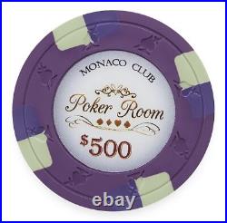New Bulk Lot of 1000 Monaco Club 13.5g Clay Poker Chips Pick Denominations