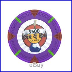 New Bulk Lot of 1000 Rock & Roll 13.5g Clay Poker Chips Pick Denominations