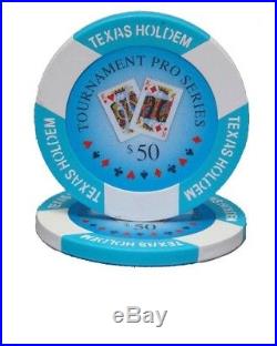 New Bulk Lot of 1000 Tournament Pro 11.5g Clay Poker Chips Pick Denominations
