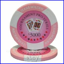 New Bulk Lot of 1000 Tournament Pro 11.5g Clay Poker Chips Pick Denominations