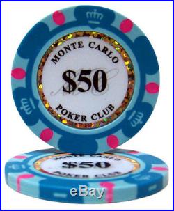 New Bulk Lot of 200 Monte Carlo 14g Clay Poker Chips Pick Denominations