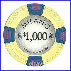 New Bulk Lot of 2000 Milano 10g Clay Poker Chips