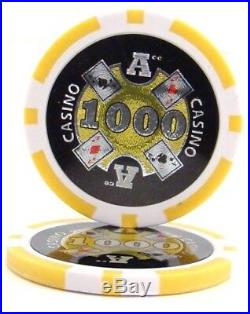 New Bulk Lot of 500 Ace Casino 14g Clay Poker Chips Pick Denominations