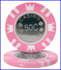 New Bulk Lot of 500 Coin Inlay 15g Clay Poker Chips Pick Denominations