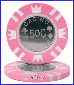 New Bulk Lot of 500 Coin Inlay 15g Clay Poker Chips Pick Denominations
