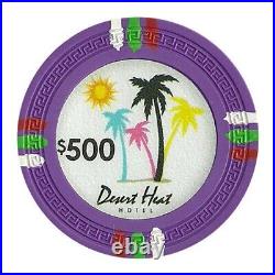 New Bulk Lot of 500 Desert Heat Poker Chips Pick Denominations