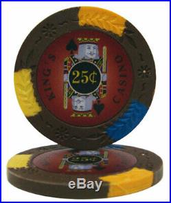 New Bulk Lot of 500 Kings Casino 14g Clay Poker Chips Pick Denominations