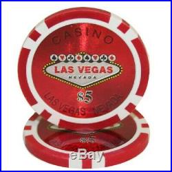 New Bulk Lot of 500 Las Vegas 14g Clay Poker Chips Pick Denominations