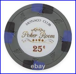 New Bulk Lot of 500 Monaco Club 13.5g Clay Poker Chips Pick Denominations