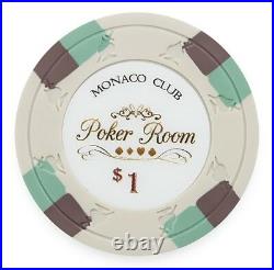 New Bulk Lot of 500 Monaco Club 13.5g Clay Poker Chips Pick Denominations