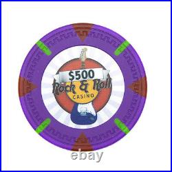 New Bulk Lot of 500 Rock & Roll 13.5g Clay Poker Chips Pick Denominations